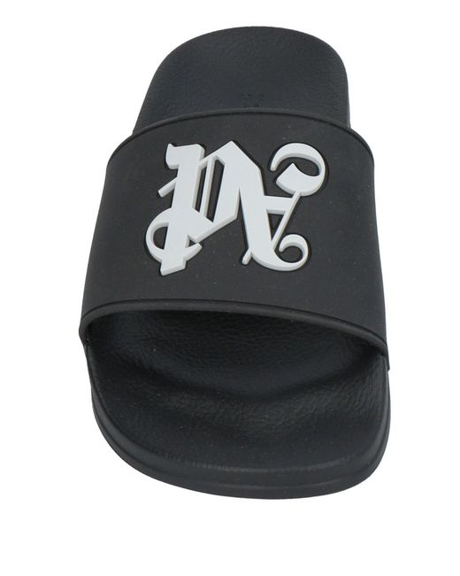 Palm Angels Black Sandals Rubber