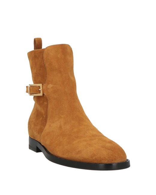 Sergio Rossi Brown Camel Ankle Boots Leather