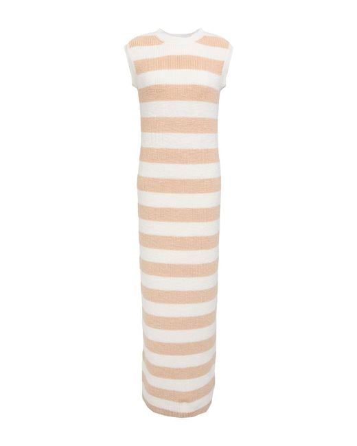Eleventy White Maxi Dress Cotton, Linen, Polyester