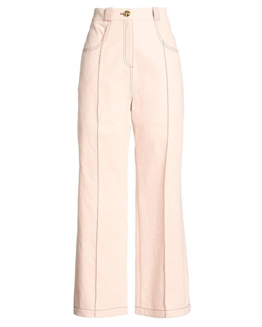 Giambattista Valli Pink Pants Cotton, Polyester