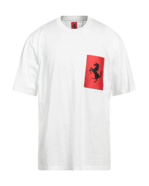 Ferrari White T-shirt for men