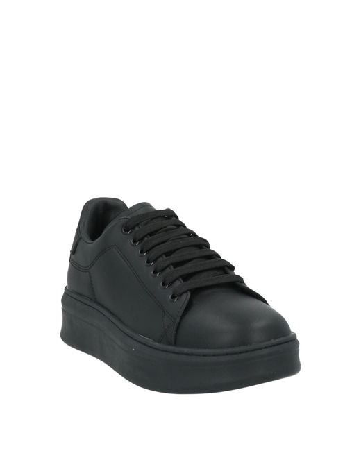 Gaelle Paris Black Sneakers Leather for men