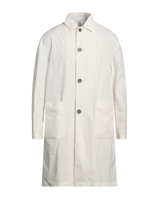 Hevò White Overcoat & Trench Coat for men