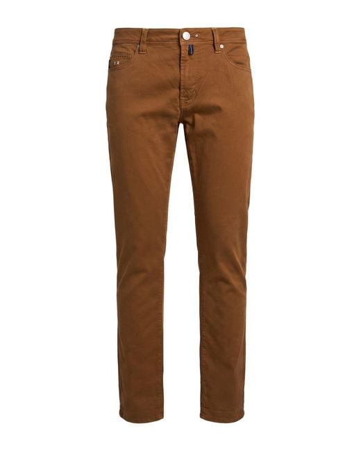 Tramarossa Brown Pants Cotton, Polyester, Elastane for men