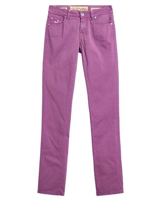 Jacob Cohen Blue Mauve Pants Cotton, Elastane