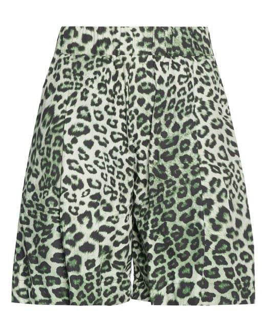 A PAPER KID Green Shorts & Bermuda Shorts