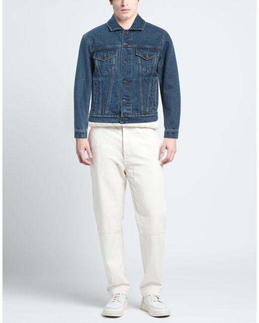 MSGM Blue Denim Outerwear Cotton for men