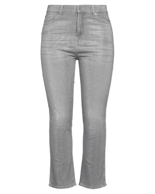 7 For All Mankind Gray Jeans Cotton, Elastomultiester, Elastane
