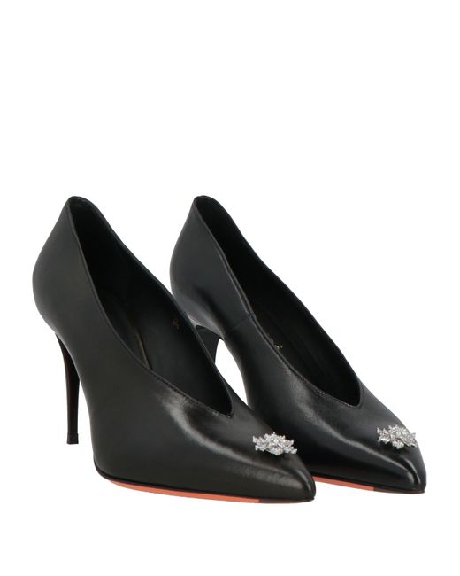 Santoni Black Pumps Leather
