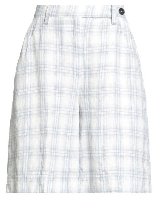 Massimo Alba White Shorts & Bermuda Shorts Linen