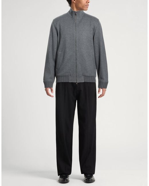 Fedeli Gray Jacket Cashmere, Lycra for men