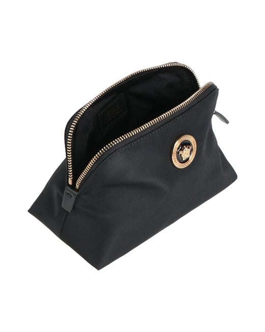Versace Black Handbag Polyamide, Calfskin