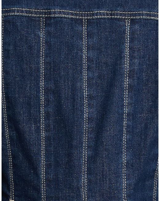 Please Blue Denim Outerwear Cotton, Elastane