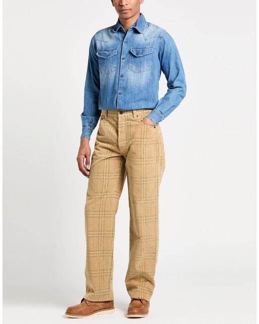 Burberry Natural Pants Cotton for men