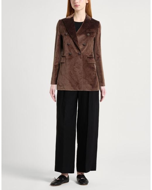 Circolo 1901 Brown Blazer Cotton, Elastane