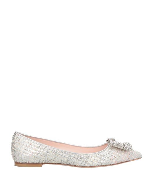 Roger Vivier Metallic Ballet Flats