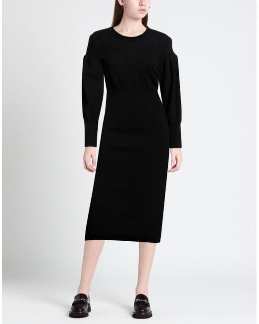 Philosophy Di Lorenzo Serafini Black Midi Dress