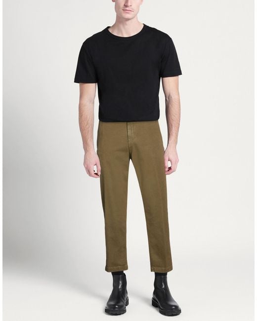 Dondup Green Military Pants Cotton, Elastane for men