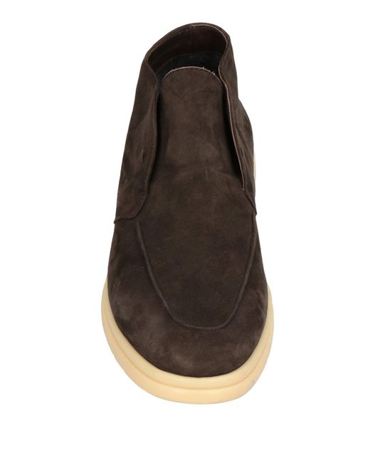 Andrea Ventura Firenze Brown Dark Ankle Boots Soft Leather for men