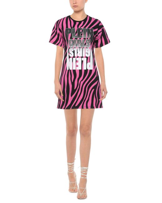 Vestito Corto di Philipp Plein in Purple
