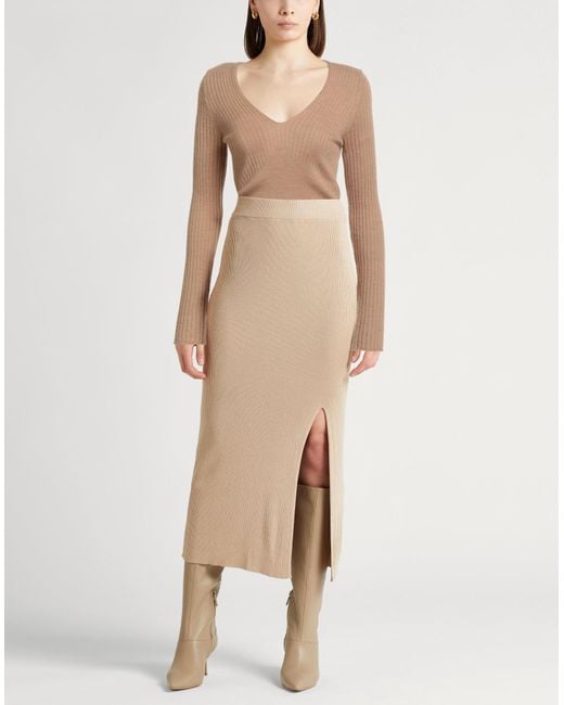 Erika Cavallini Semi Couture Natural Sand Sweater Virgin Wool