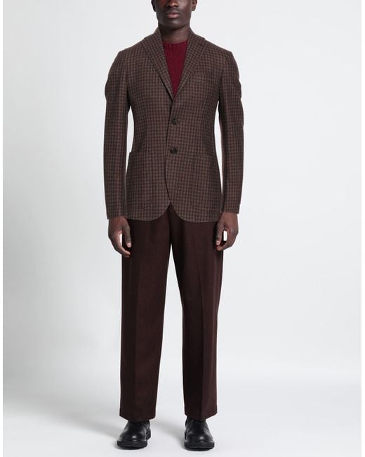 Luigi Borrelli Napoli Brown Blazer for men