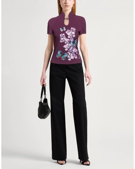 Versace Jeans Couture Purple Top Cotton, Elastane