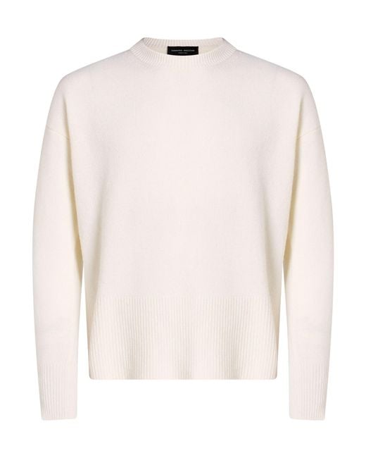 Roberto Collina White Sweater Merino Wool, Cashmere for men