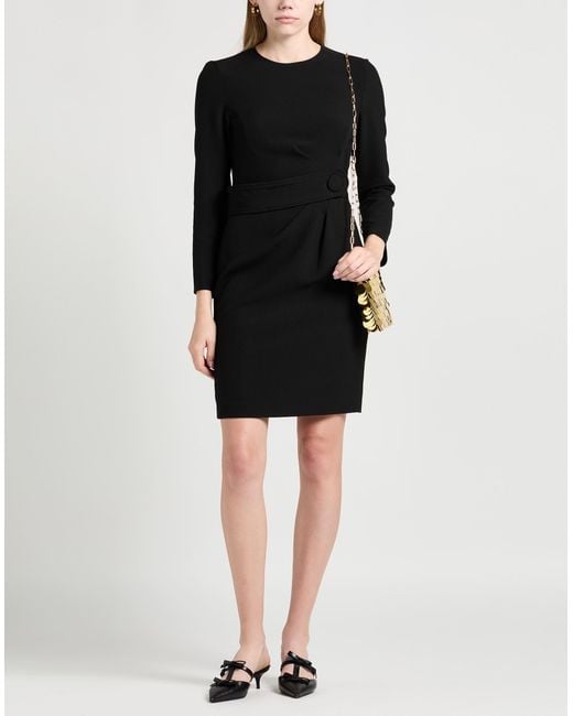 Emporio Armani Black Mini Dress Polyester, Viscose, Elastane