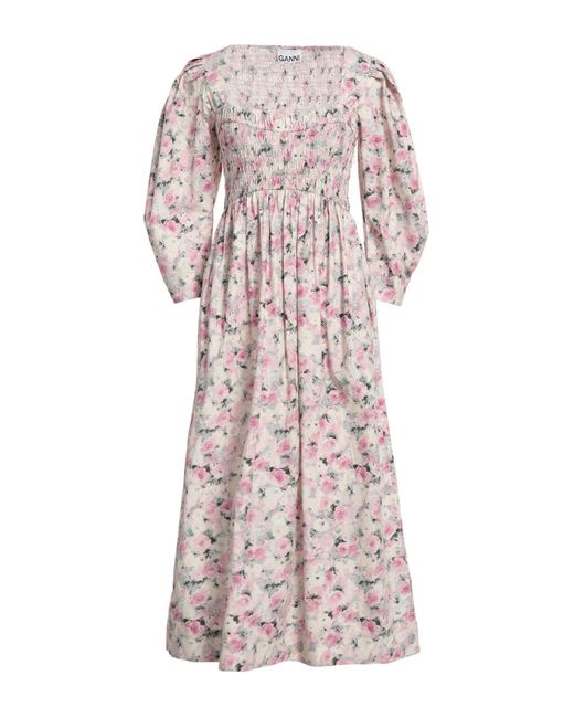 Ganni White Midi Dress