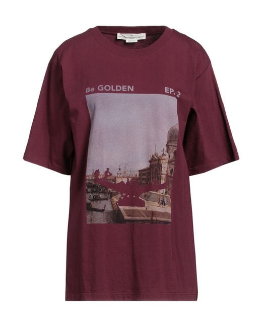 T-shirt di Golden Goose Deluxe Brand in Red