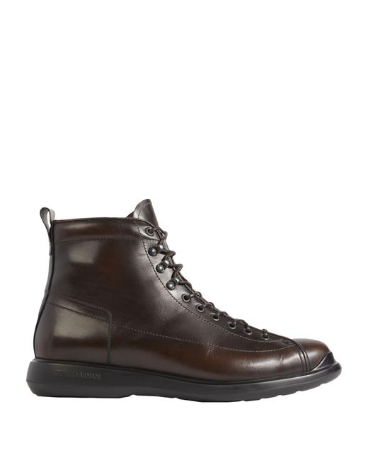 Giorgio Armani Brown Ankle Boots for men