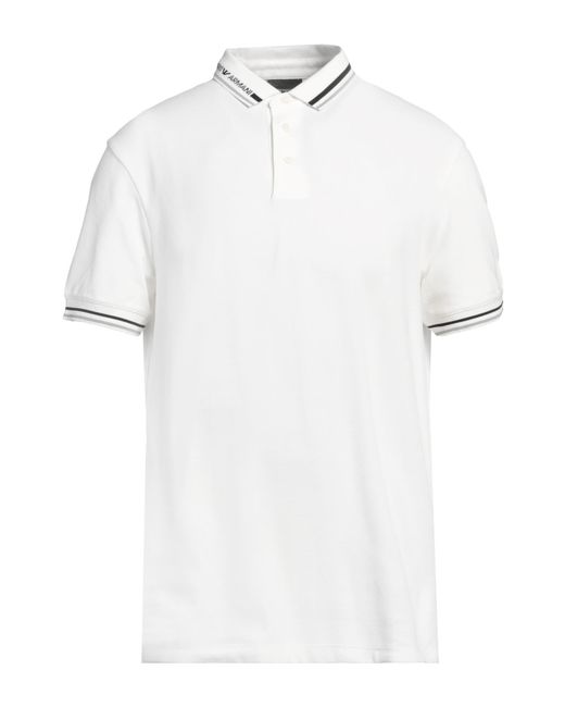 Emporio Armani White Polo Shirt Cotton for men