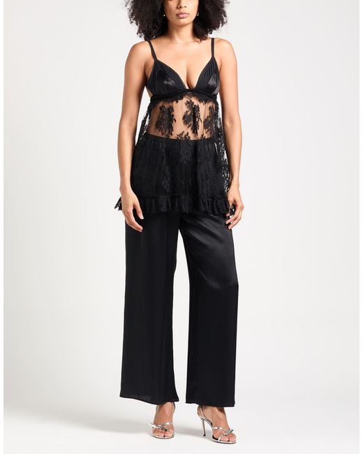 Dolce & Gabbana Black Top Cotton, Polyamide, Silk, Polyester, Elastane