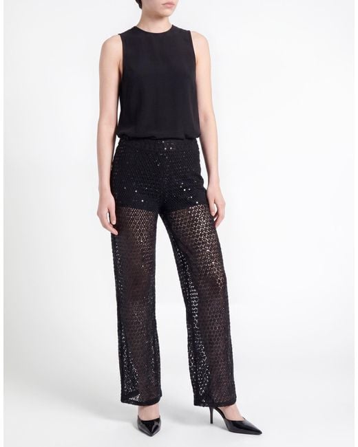 Hanita Black Pants Polyester