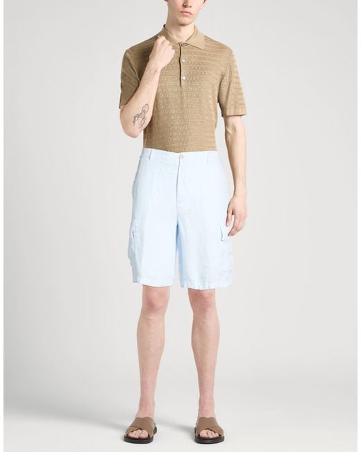 120% Lino Blue Shorts & Bermuda Shorts for men