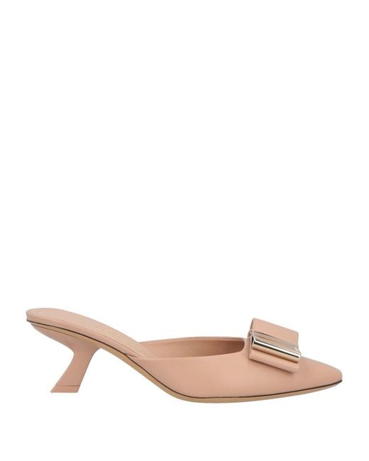Ferragamo Pink Mules & Clogs Lambskin