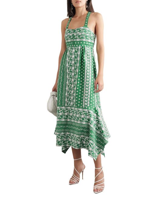 Erdem Green Midi Dress