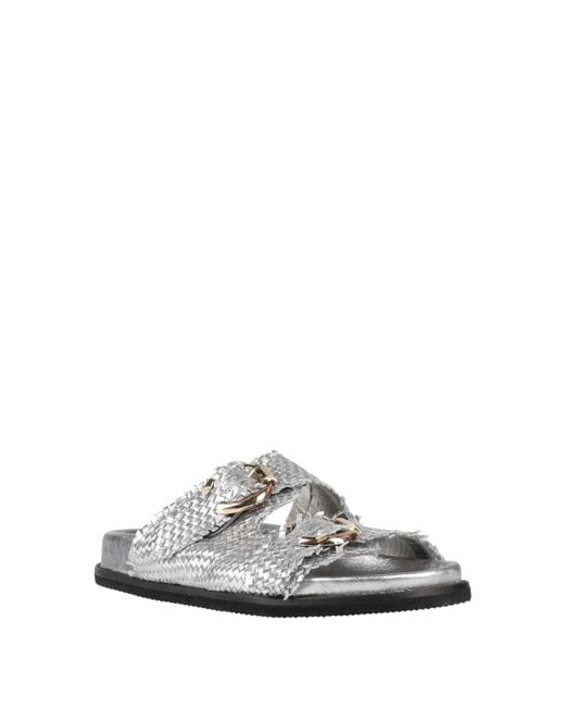 Emanuélle Vee White Sandals Synthetic Material