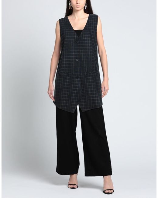 Niu Blue Midnight Tailored Vest Viscose, Polyester, Wool, Elastane