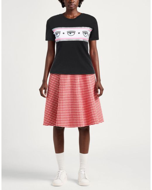 Chiara Ferragni Black T-Shirt Cotton
