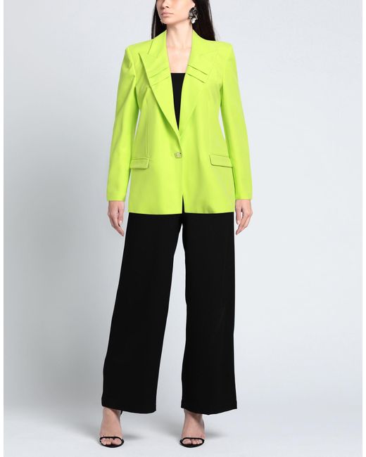 Gaelle Paris Green Blazer Polyester, Elastane