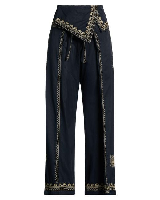 Rabanne Blue Midnight Pants Viscose, Cotton