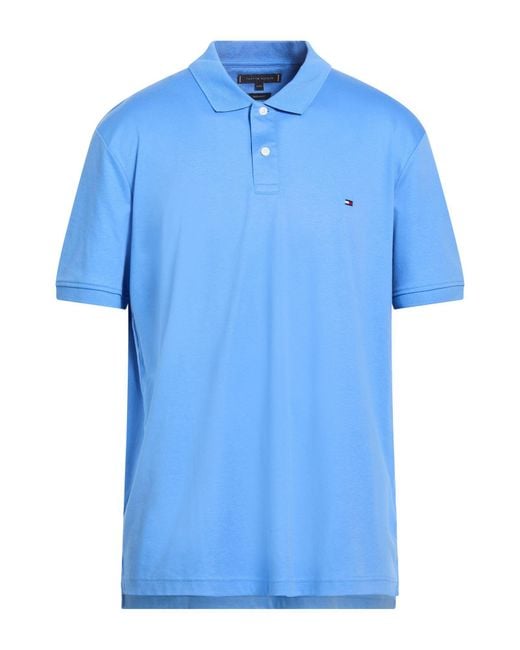 Tommy Hilfiger Blue Light Polo Shirt Cotton for men