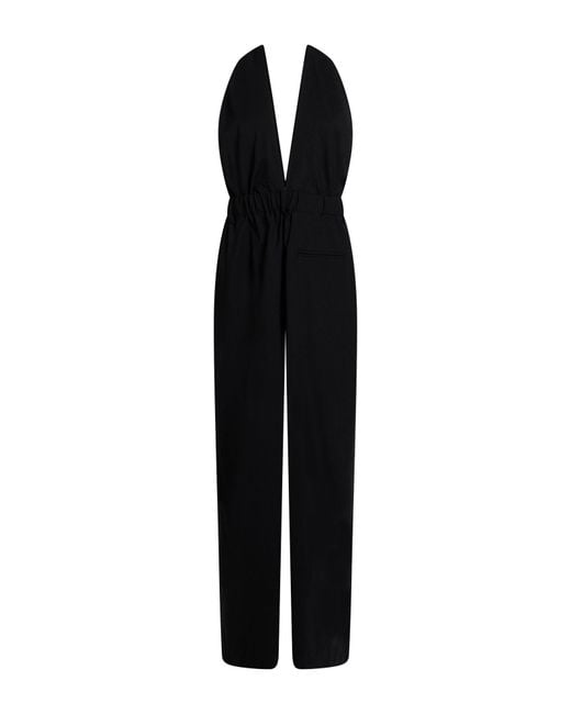 Alysi Black Jumpsuit Virgin Wool, Elastane