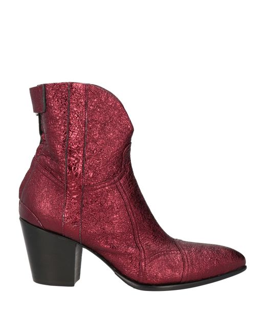 Rocco P Red Ankle Boots