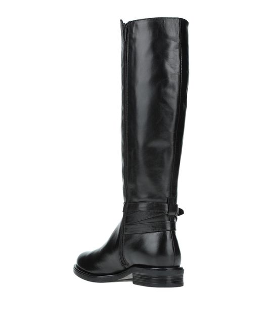 CafeNoir Leather Knee Boots in Black - Lyst