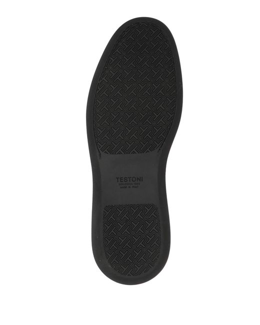 Testoni Black Loafers Leather for men
