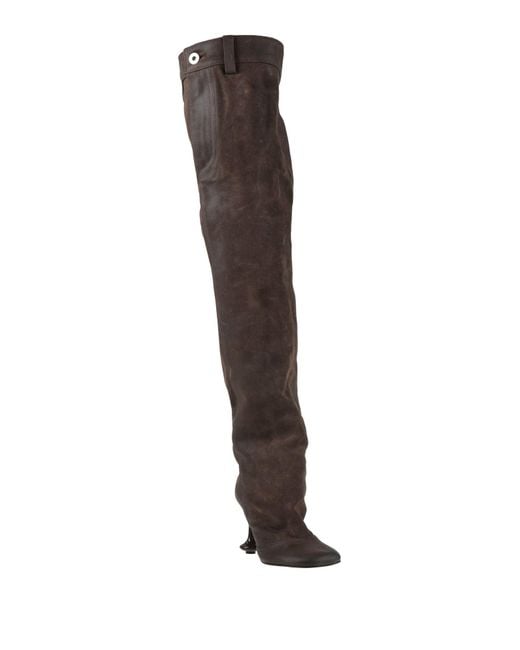 Loewe Brown Dark Boot Leather