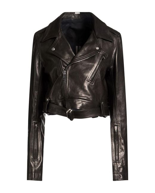 Rick Owens Black Jacket Lambskin